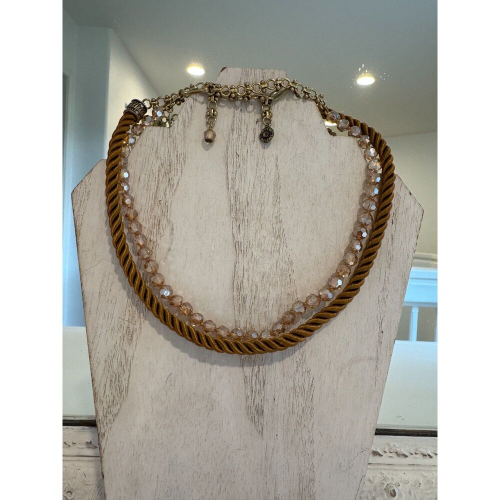 2 Heidi Daus Elegant Essentials Pin Enhancer Cord Necklaces Fall Colors